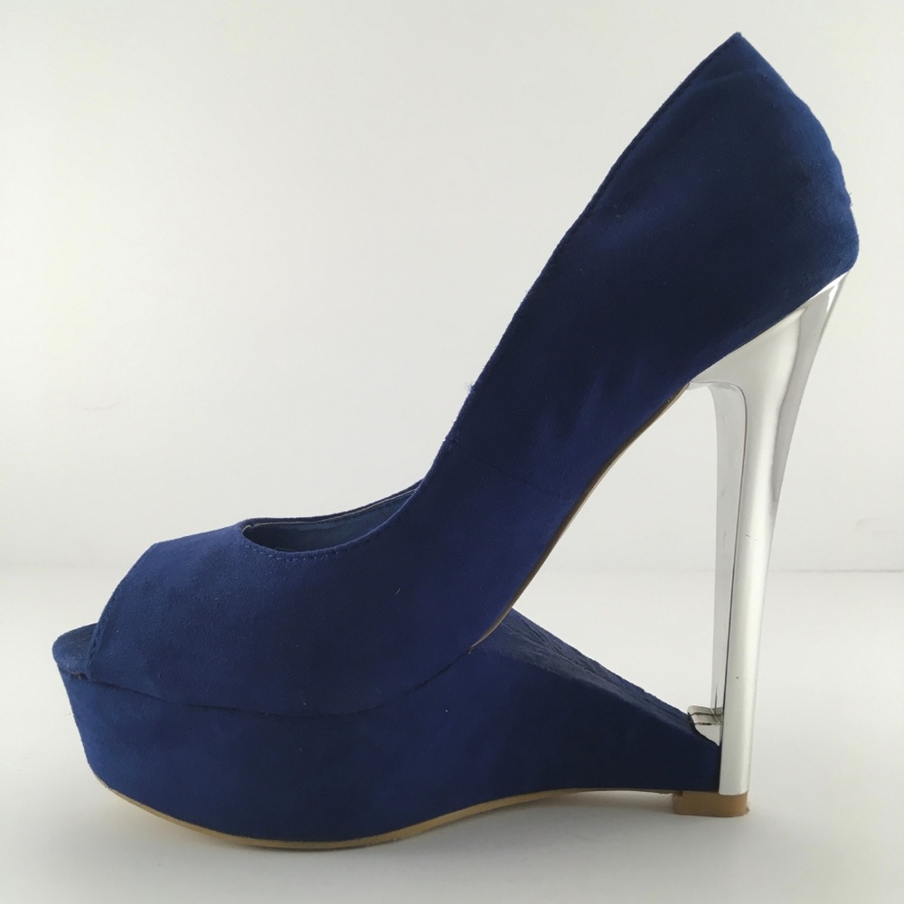 Liliana Blue Suede Platforms